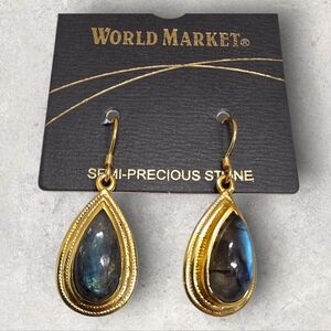World Market Gold Teardrop Earrings
